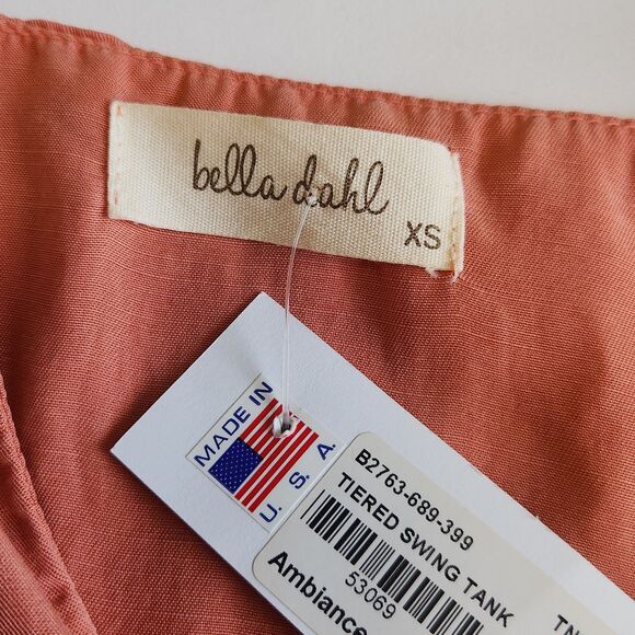 NWT Bella Dahl Pink Sleeveless Boho Fringe Hem Top Women's XS Indie Chic - Picture 5 of 8